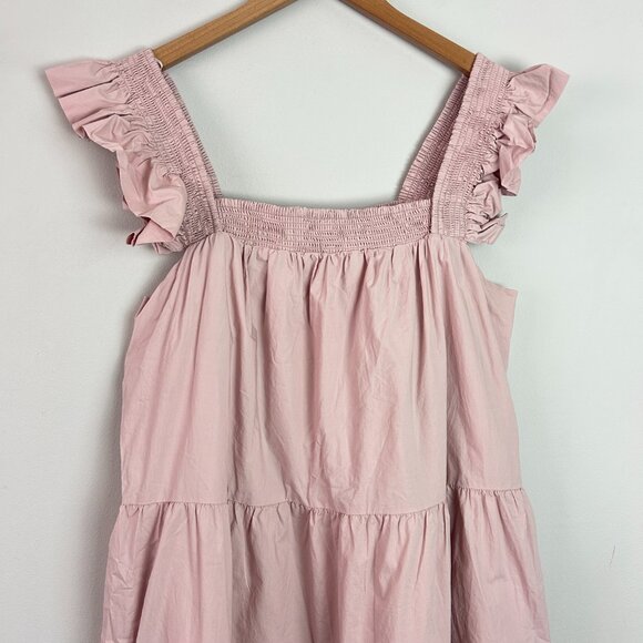 English Factory Pink Ruffle Midi Dress - Picture 5 of 11
